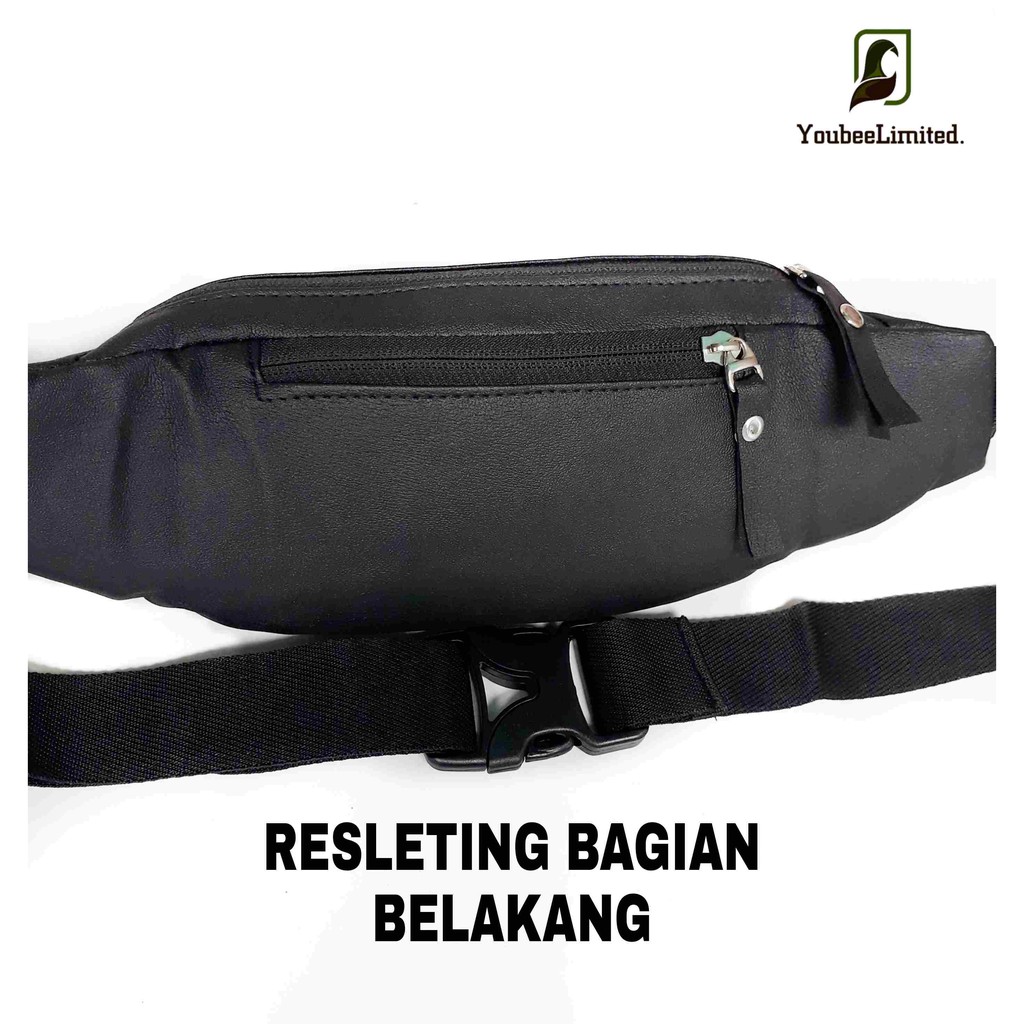 waistbag kulit sintetis pria murah