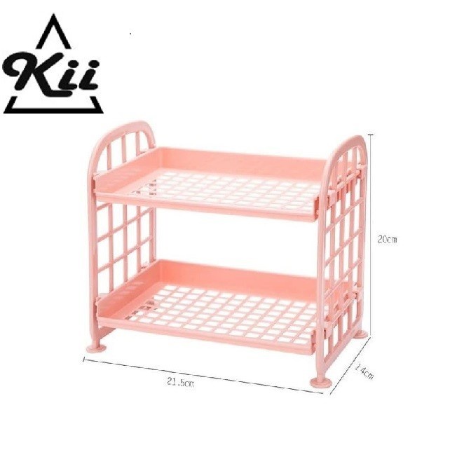 Rak Mini 21,5x14x20cm - Rak Kosmetik Mini 2 Susun Serbaguna