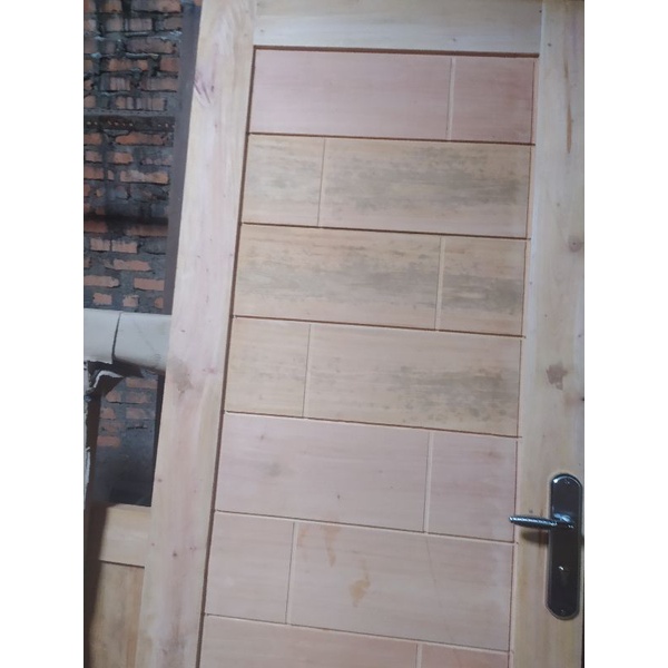 daun pintu kayu minimalis mahoni