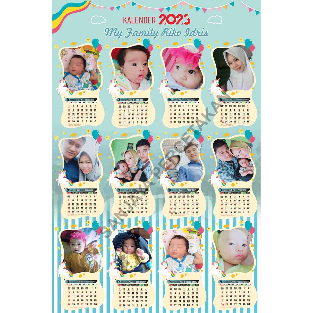 

Kalender dinding custom foto
