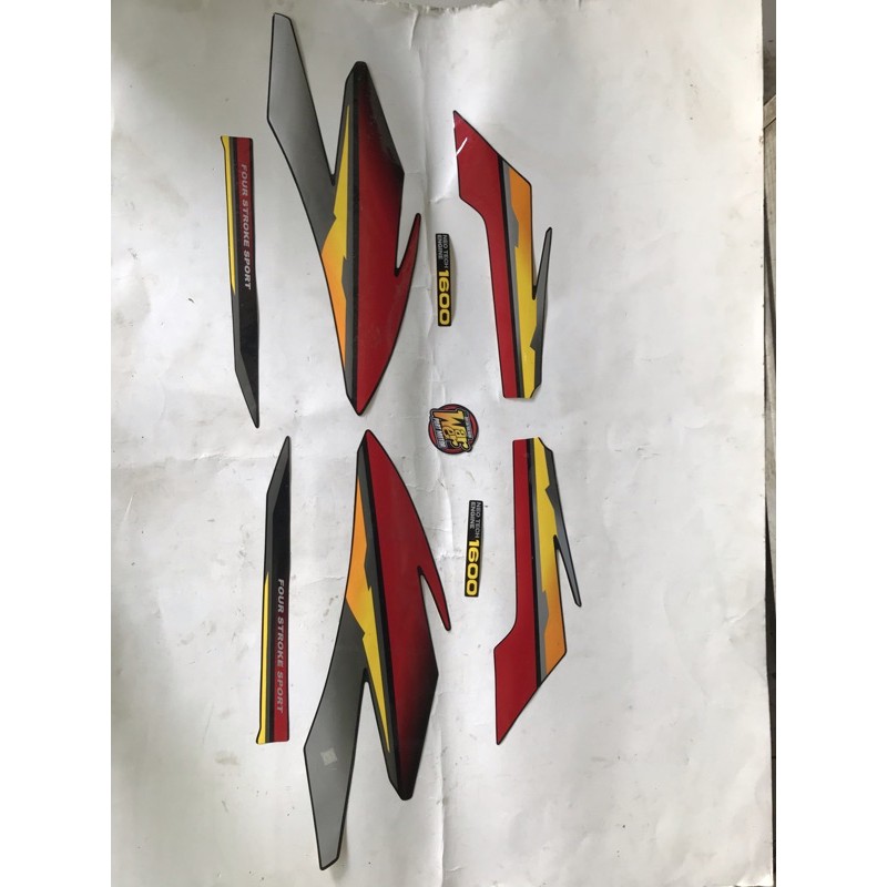 sticker lis striping honda Gl pro merah kuning 1997 1998 1999