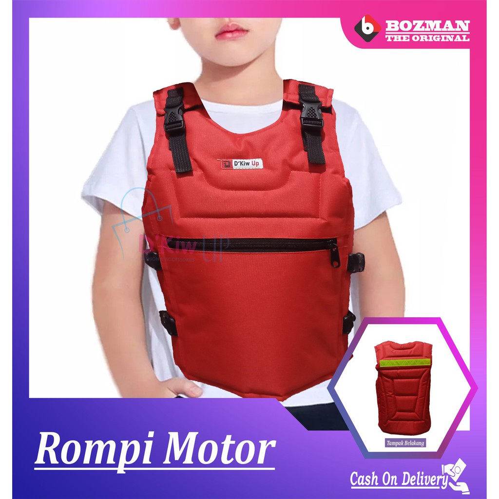 Rompi Motor Anak Anti Angin Motif Loreng Pelindung Dada Junior