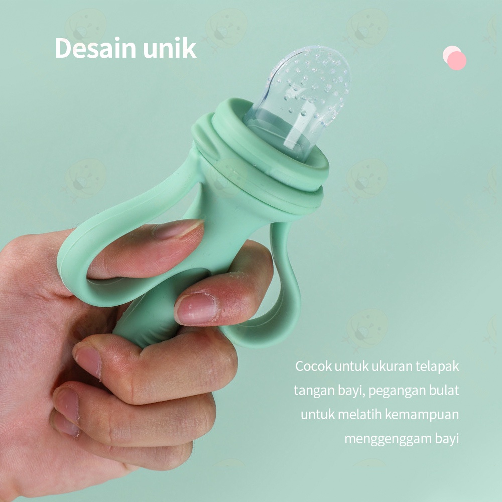 Lacoo Dot empeng buah bayi BPA Free 2 in 1 Baby Fruit Food Feeder Bahan silikon lembut