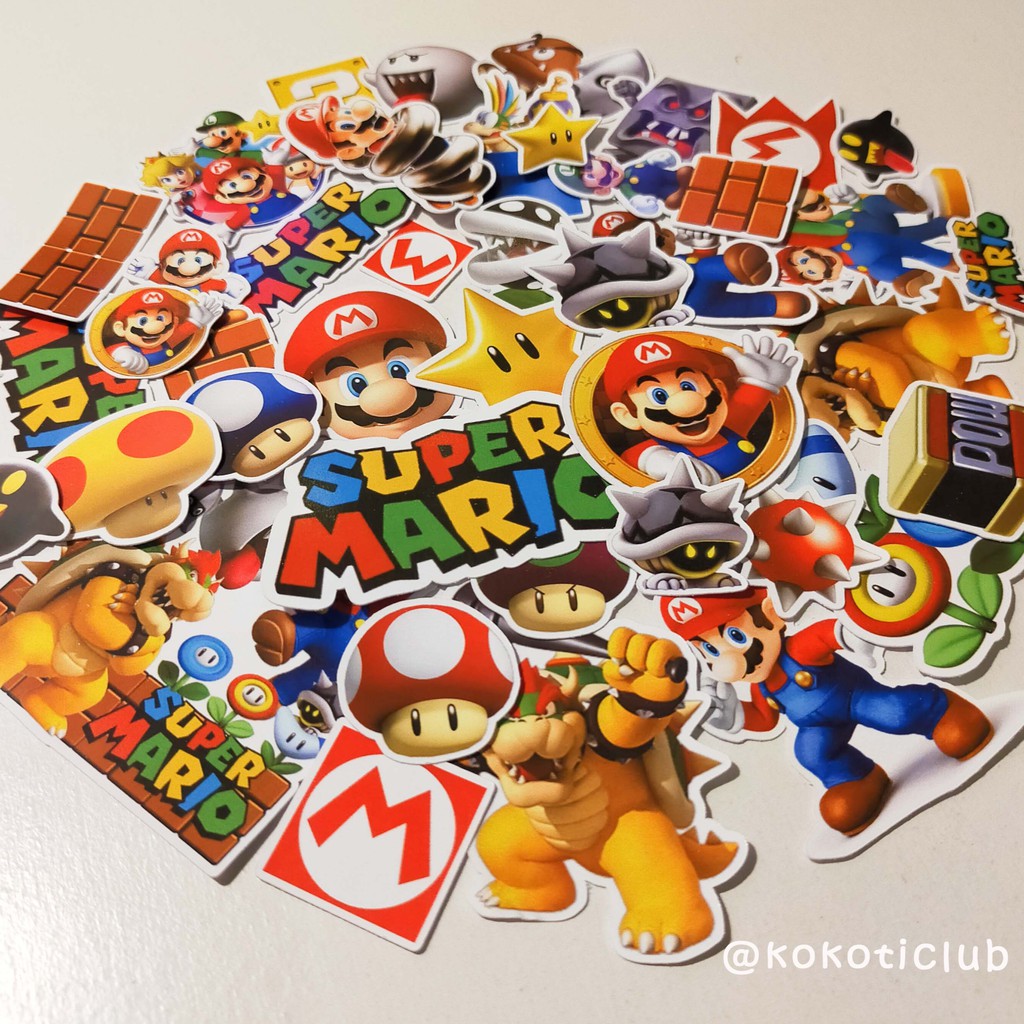 

Sticker Tema Mario Bross (30-35 pcs)/Sticker Deco/Sticker Aestetic/Sticker Tumblr