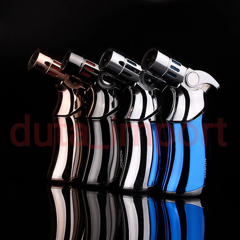 JOBON 4 Jet Flame Turbo Lighter Blue Fire Spray Gun Powerful/Korek Api Biru Gas Isi Ulang Keren