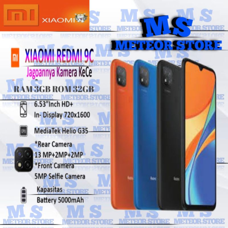 XIAOMI REDMI 9C 3/32 & 9A 2/32 GARANSI RESMI XIAOMI 1 TAHUN