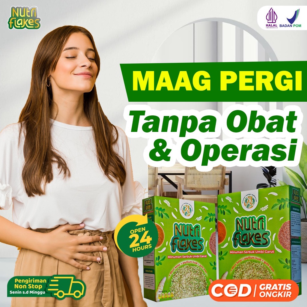 Paket Diet Sehat - 2 Box Nutriflakes Solusi Gangguan Pencernaan Atur Kadar Kolesterol Kolestrol Terapi Asam Lambung Maag Magh Kronis Cegah Penyakit Jantung Sehat Sae Store