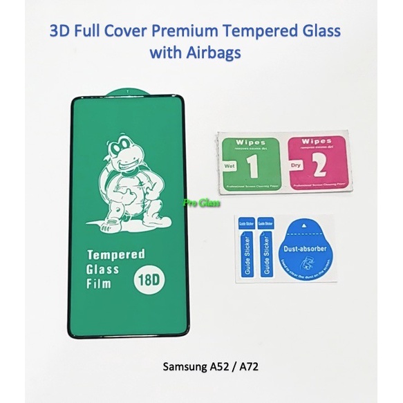 Samsung A52 A72 18D AirBag Full Cover Premium Tempered Glass