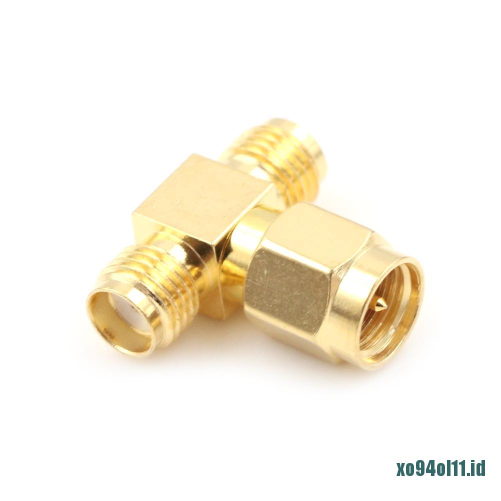 &lt; Xo94 &gt; Adapter Konektor SMA Male Ke 2 Female Tipe T RF Coaxial Plug Ke Jack 3