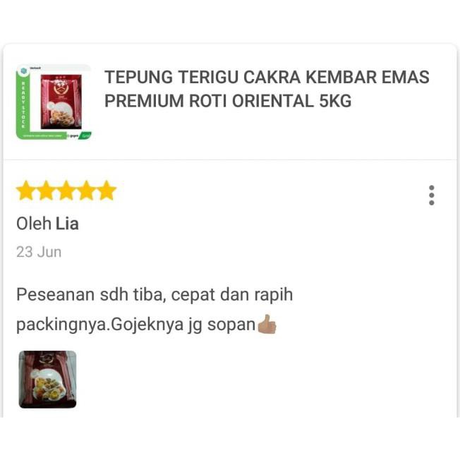 

YWEI TEPUNG TERIGU CAKRA KEMBAR EMAS PREMIUM ROTI ORIENTAL 5KG FCB1