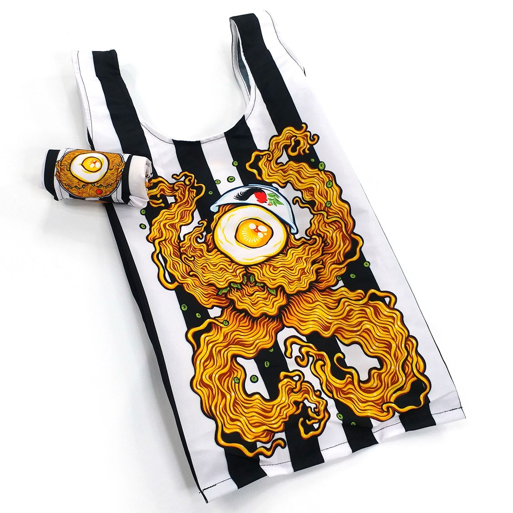 Tas Belanja Lipat Premium Bahan Kuat IGOR stripe mirip tas jadul besar