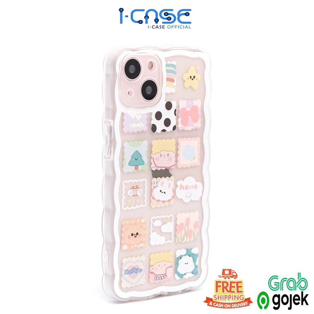 Clear Soft Case Stiker Rubiks Wavy Side Full Lens Cover iPhone 7 8 + SE 2020 X Xs Xr 11 12 13 Mini Pro Max