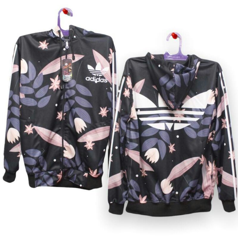 JAKET TRACKTOP ADDIDAS MIRROR FULL PRINTING MOTIF BUNGA | JAKET