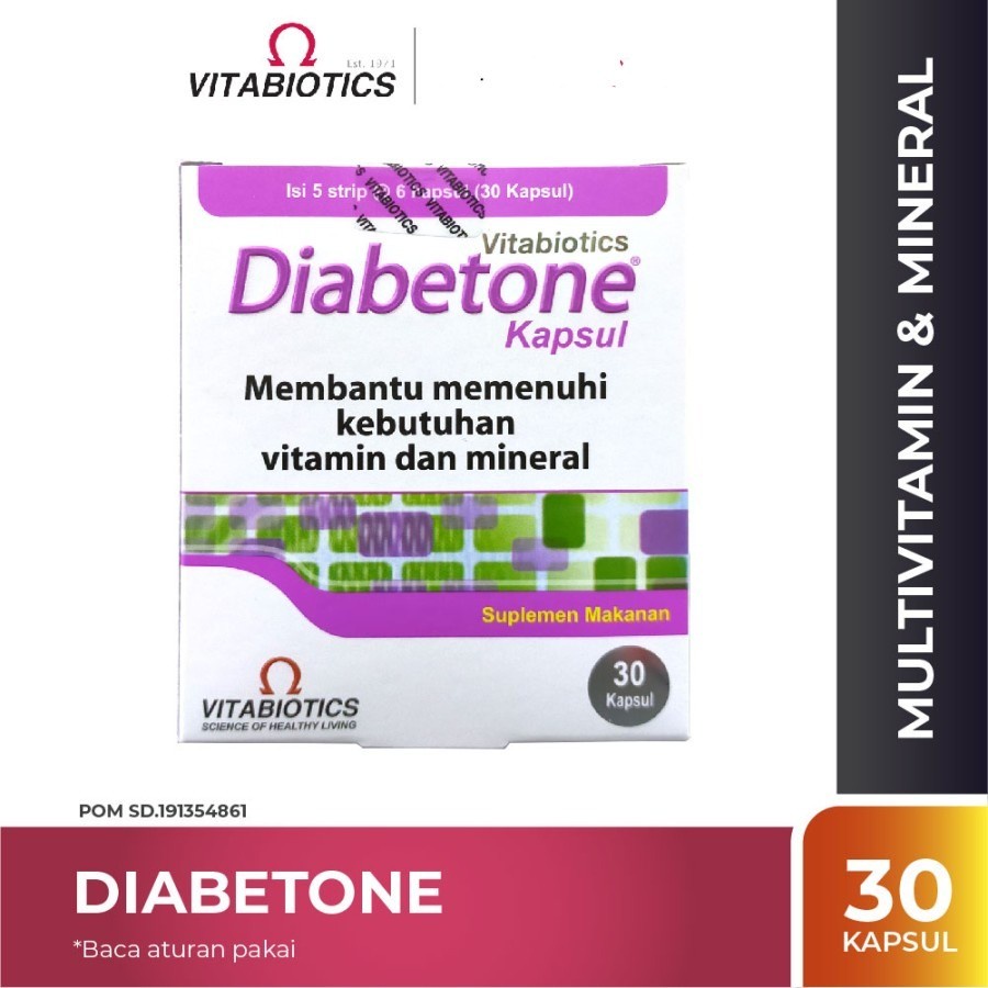 Jual Vitabiotics Diabetone Suplemen Untuk Penderita Diabetes Shopee