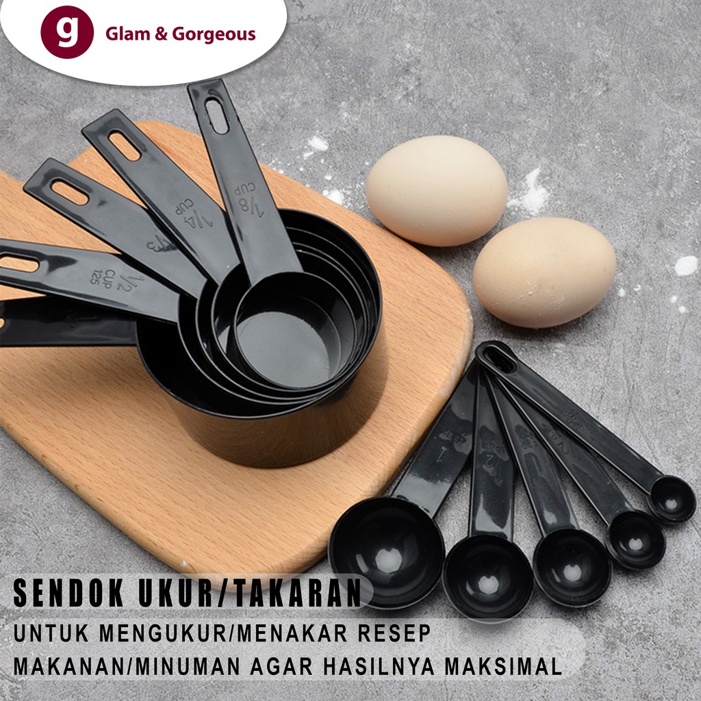 Sendok Ukur Plastik Alat Dapur 10Pcs Per Set - KU020