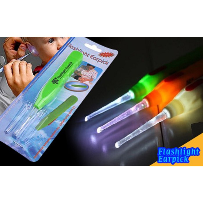 Pembersih Telinga Earpick Korek Kuping Lampu Flashlight LED