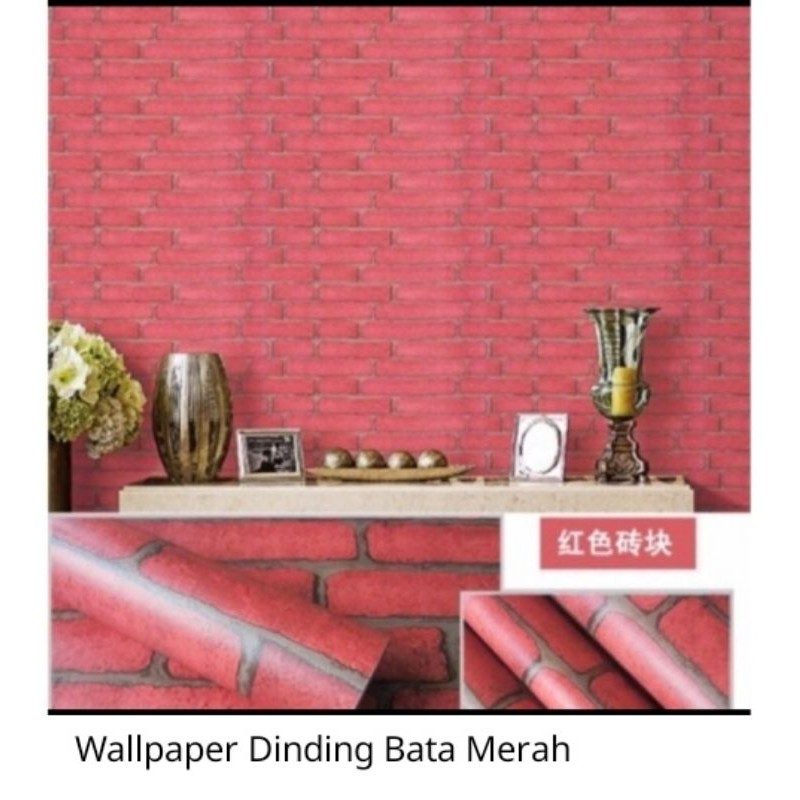 Wallpaper Sticker Bata Merah