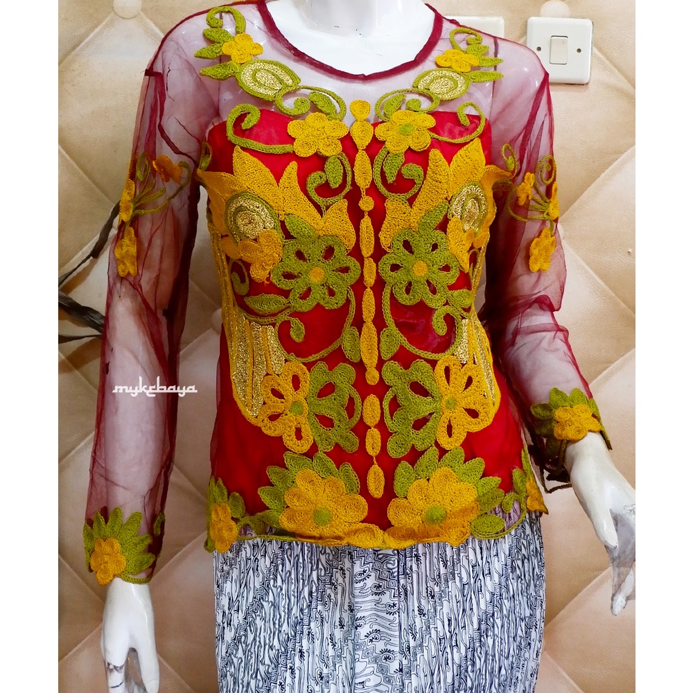 OBRAL Kebaya Bali Casual Modern Tulle Stick Benang Krah Shanghai Rok Span Belah Wisuda Bridesmaid