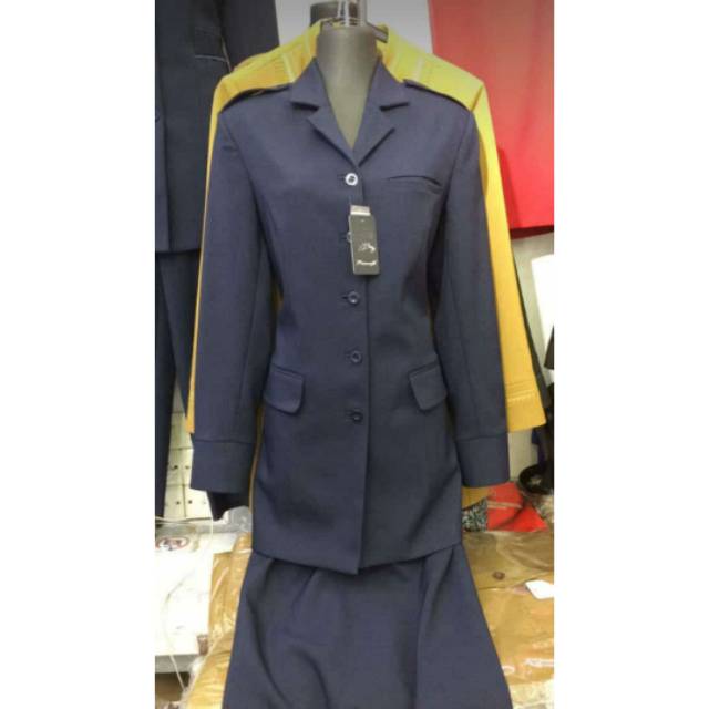 blazer kerja warna dongker blazer set rok
