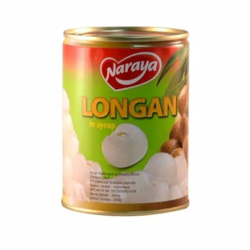 

LONGAN KALENG NARAYA 565 GR LONGAN IN SYRUP / KELENGKENG KALENG / BUAH KALENG