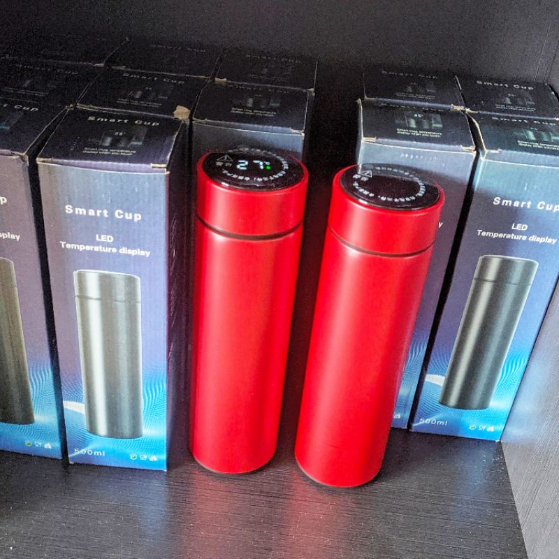 Termos LED Suhu botol vakum air panas dengan pengukur suhu digital thermos display bahan aluminium