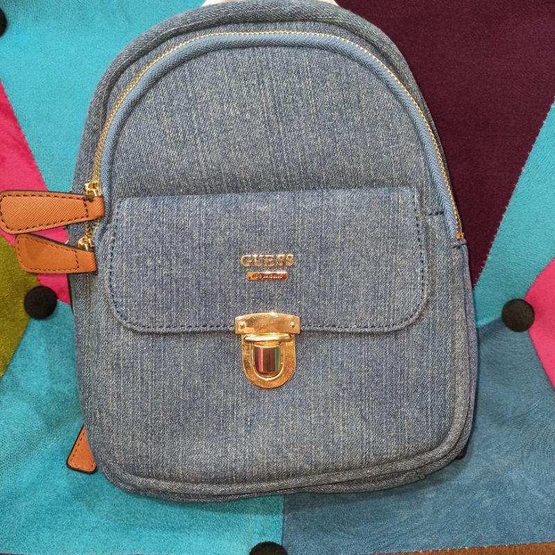 PRELOVED TAS RANSEL GUESS DENIM