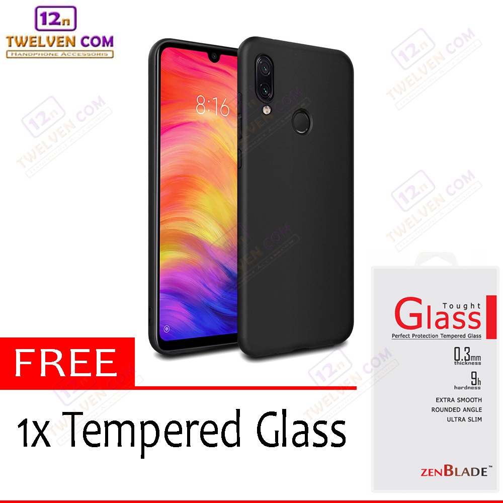 [FLASH SALE] Case Slim Matte Softcase Xiaomi Redmi 7 - Free Tempered Glass