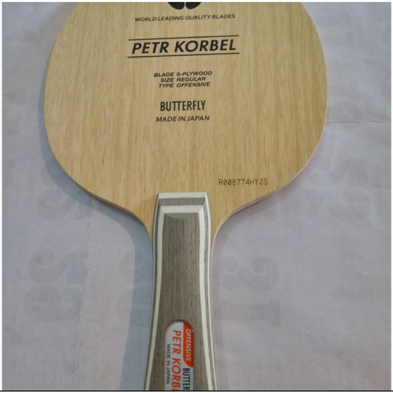 Bet Bat Blade Kayu Pingpong Tenis Meja Butterfly Petr Korbel