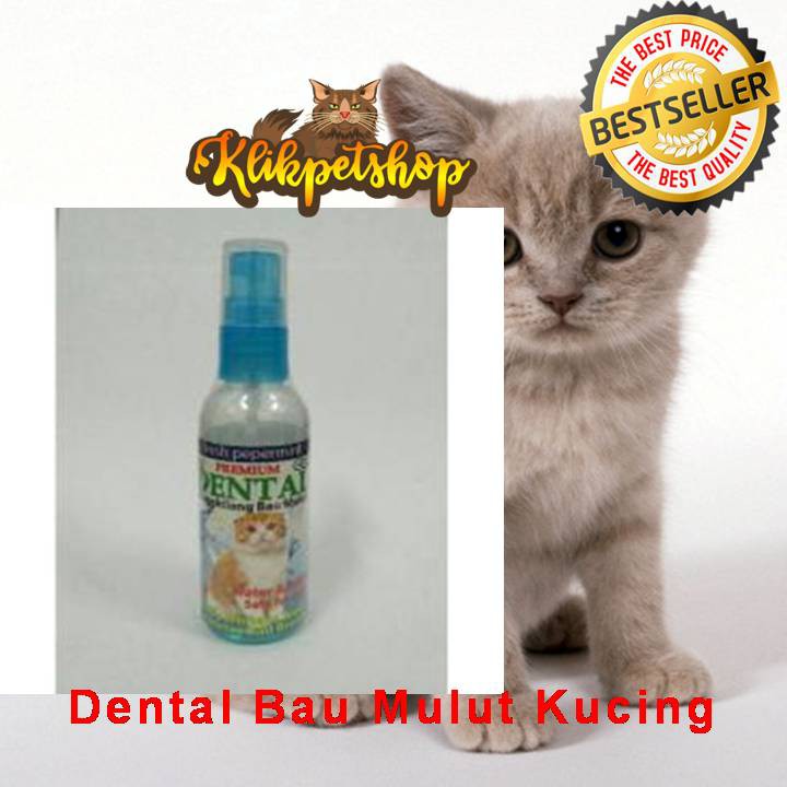 Dental Cat Premium Semprot Mulut kucing Penghilang Bau Mulut