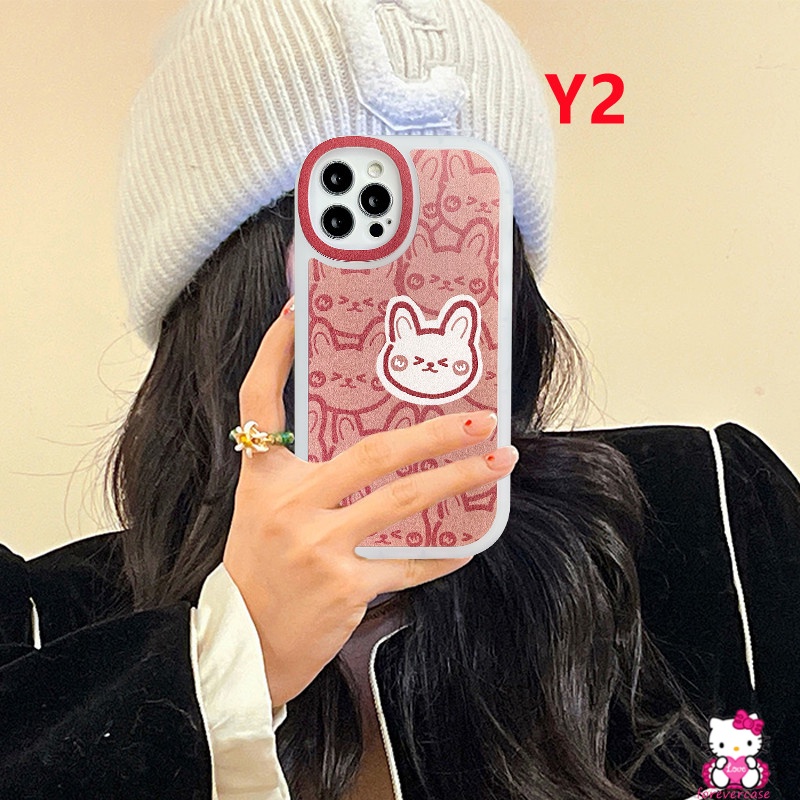 Soft Case Pelindung Lensa Bahan TPU Motif Beruang Kelinci Untuk iPhone 11 12 13 Pro Max 6 6s 7 8 Plus XR X XS Max SE 2020