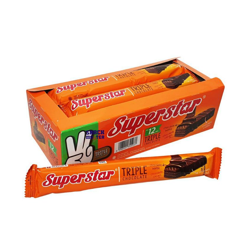 Jual Superstar Triple Choco Wafer isi 12pcs per Pack | Shopee Indonesia