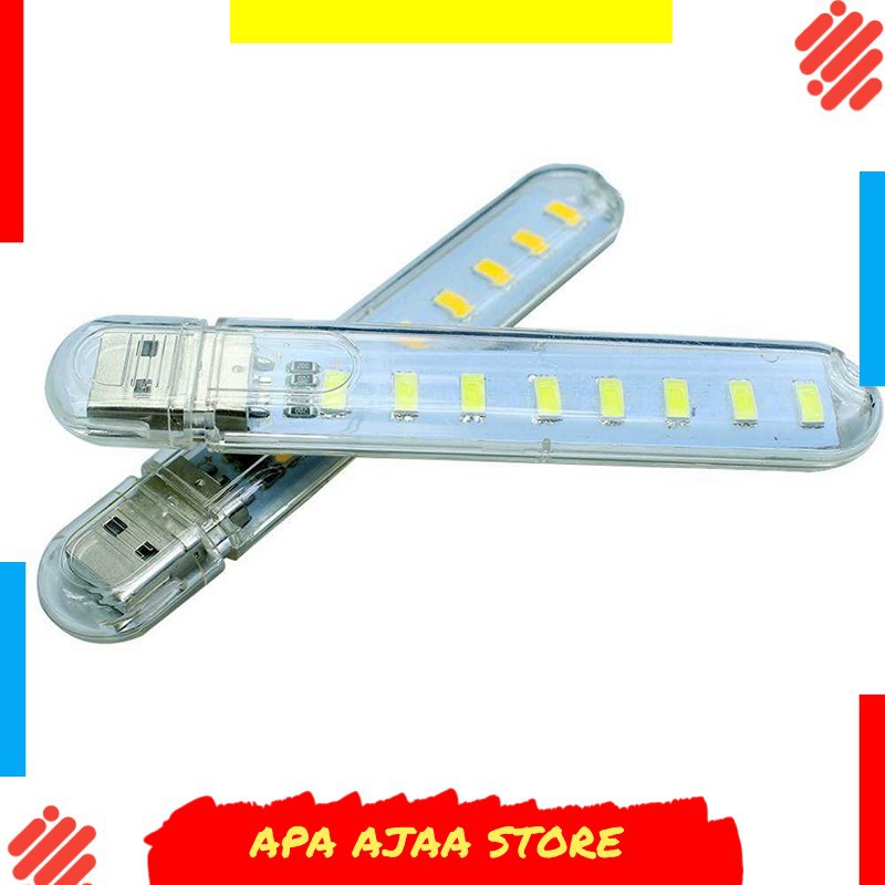 Terbaru ! MeeToo USB Lamp 8 Led Model Cool White - SMD 5730