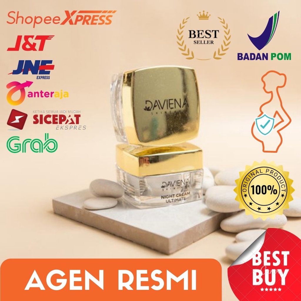 NIGHT CREAM GOLD SERIES (DARKSPOT) | DAVIENA | DAVIENA SKINCARE | DAVIENASKINCARE CREAM PEMUTIH WAJA
