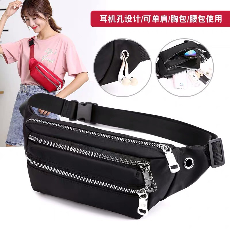 Tas Wanita Import Pinggang Selempang Waistbag Waist Bag CHIBAO Mini CB8088 8088 Bahan Parasut Kualit