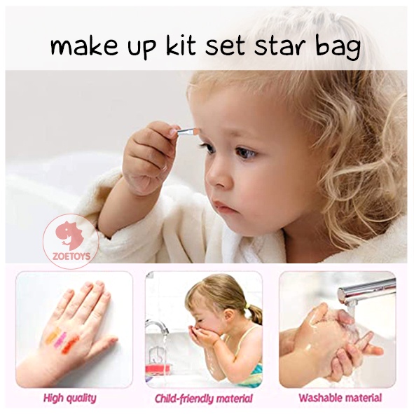 Zoetoys Make Up Kit Set | Washable Makeup Set Toy | Pretend Play Makeup dengan Fungsi Asli | Mainan Anak Beauty Set Dress Up Princess Anak Cewek | Cari Kado Edukasi Edu Toys Natal