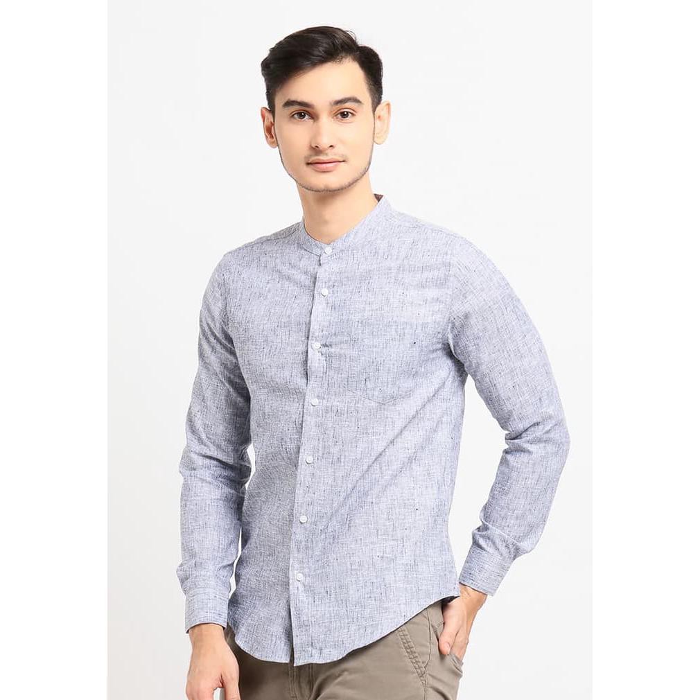 Arnett Baju Pria Kemeja Lengan Panjang Polos  Hem Laki Laki Original