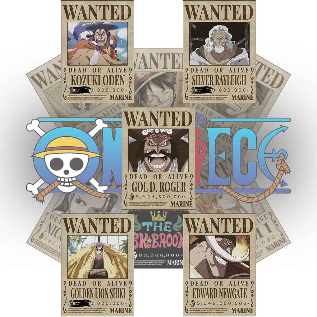 Poster Anime One Piece Bounty Wanted Legend - Size A4+ A3+