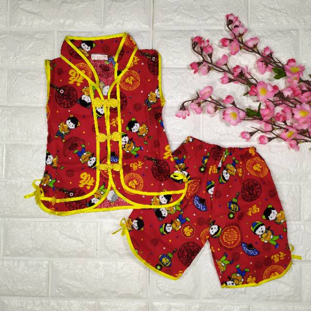 Baju Imlek Anak Size 0-6bulan / Pakaian Bayi / Baju Setelan Anak Model Imlek