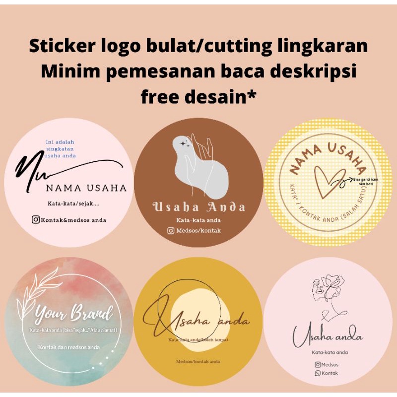 

STICKER BULAT / STICKER LOGO BULAT / STICKER LOGO LINGKARAN / STICKER CUTTING / STICKER OLSHOP