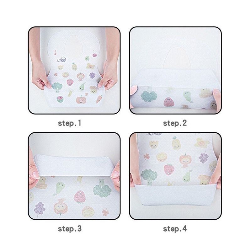 Slabber Disposable Bib - Celemek Makan Bayi Sekali Pakai//termurah