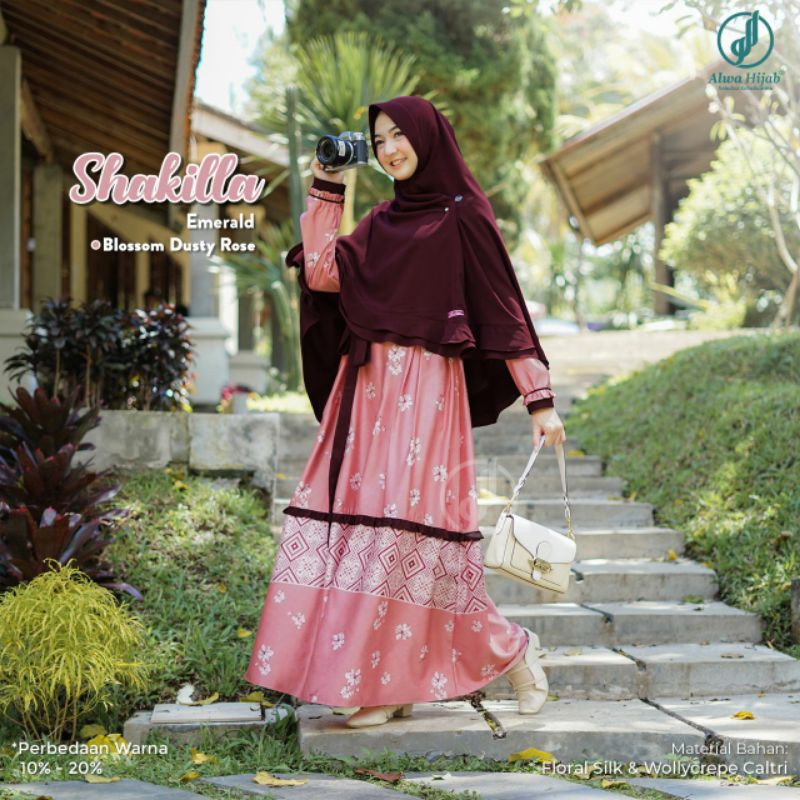 GAMIS SHAKILLA 1 SET KHIMAR || ALWA HIJAB