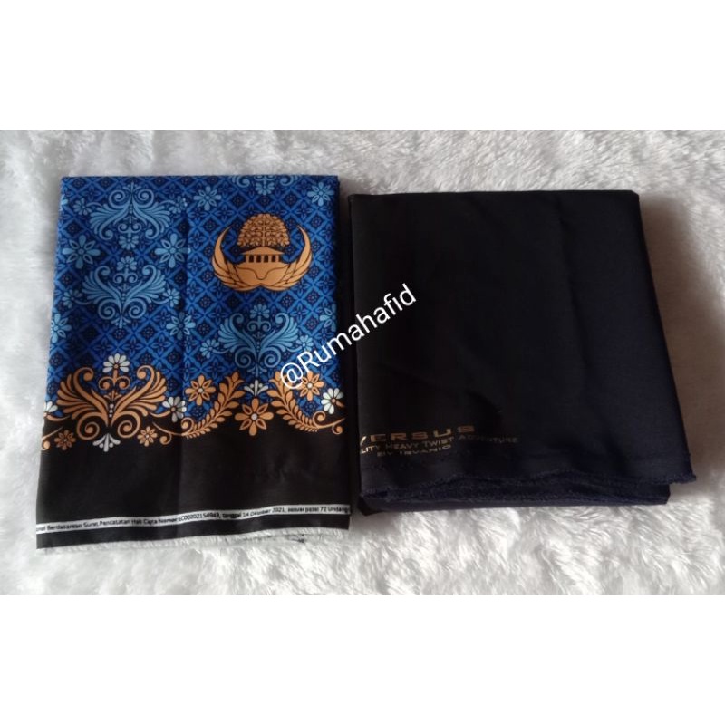 kain KORPRI terbaru 2022+BAWAHAN NAVY