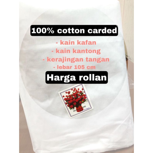 multi kain 100% katun karded carded kain kafan kantong kerajinan tangan lebar 105 harga rollan