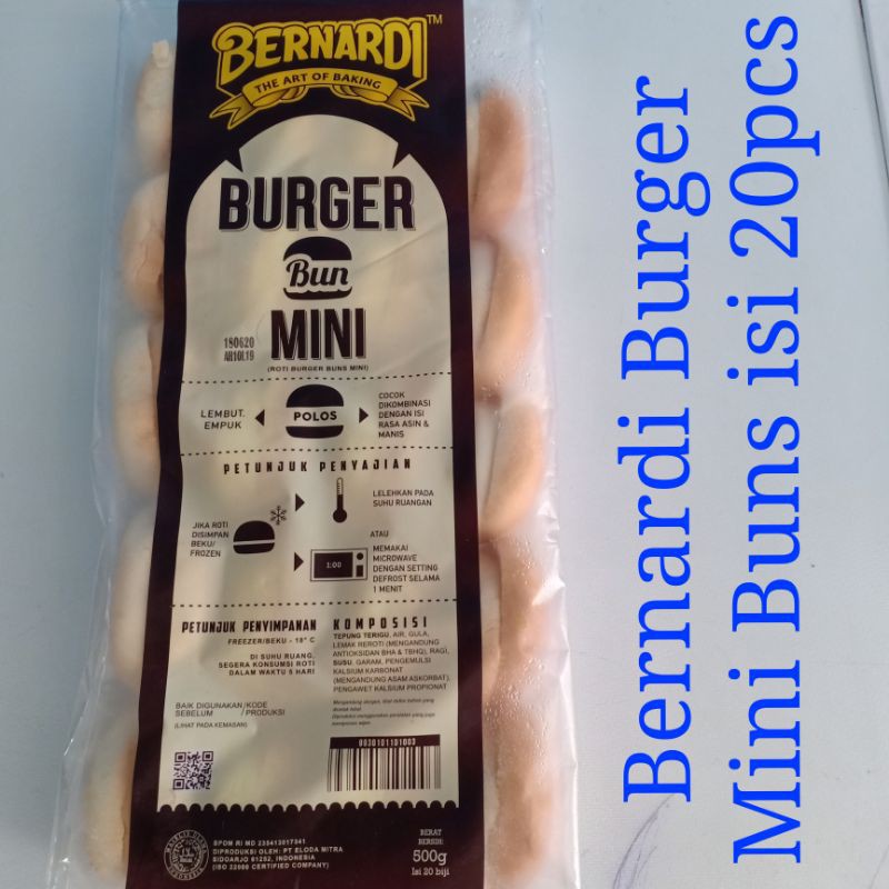 

BERNARDI ROTI BURGER MINI ISI 20