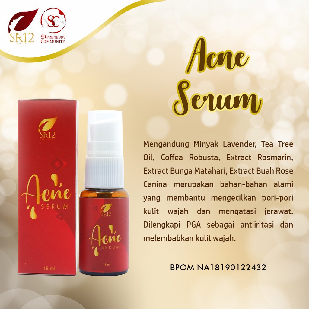 SERUM JERAWAT BPOM AMPUH..!! ACNE SERUM SR12 / OBAT PENGHILANG JERAWAT / SERUM RADANG JERAWAT