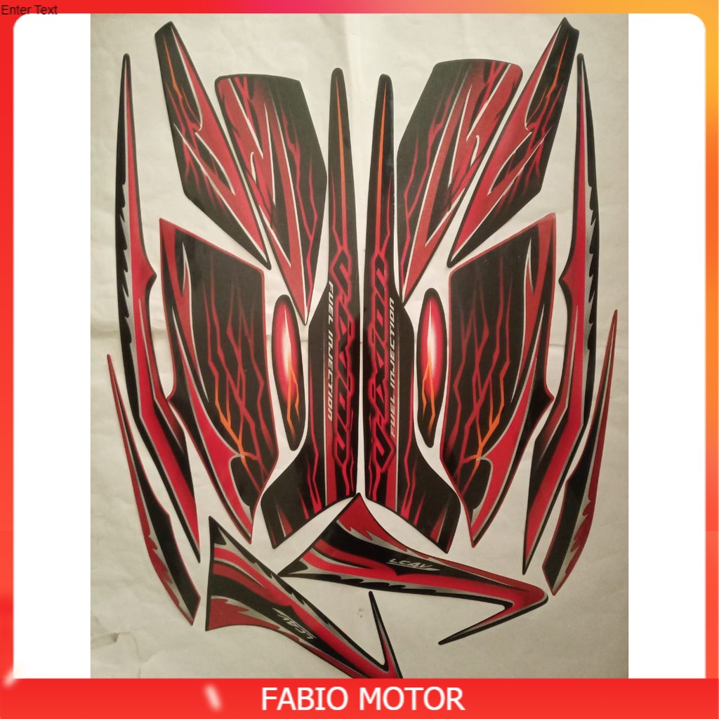 stiker striping yamaha vixion old 2010 merah