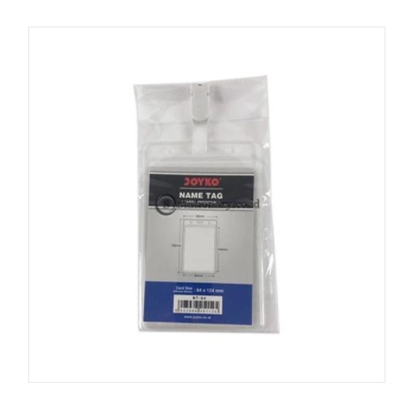 

Joyko Name Tag Plastik Dengan Penjepit Potrait (84x124mm) NT-64