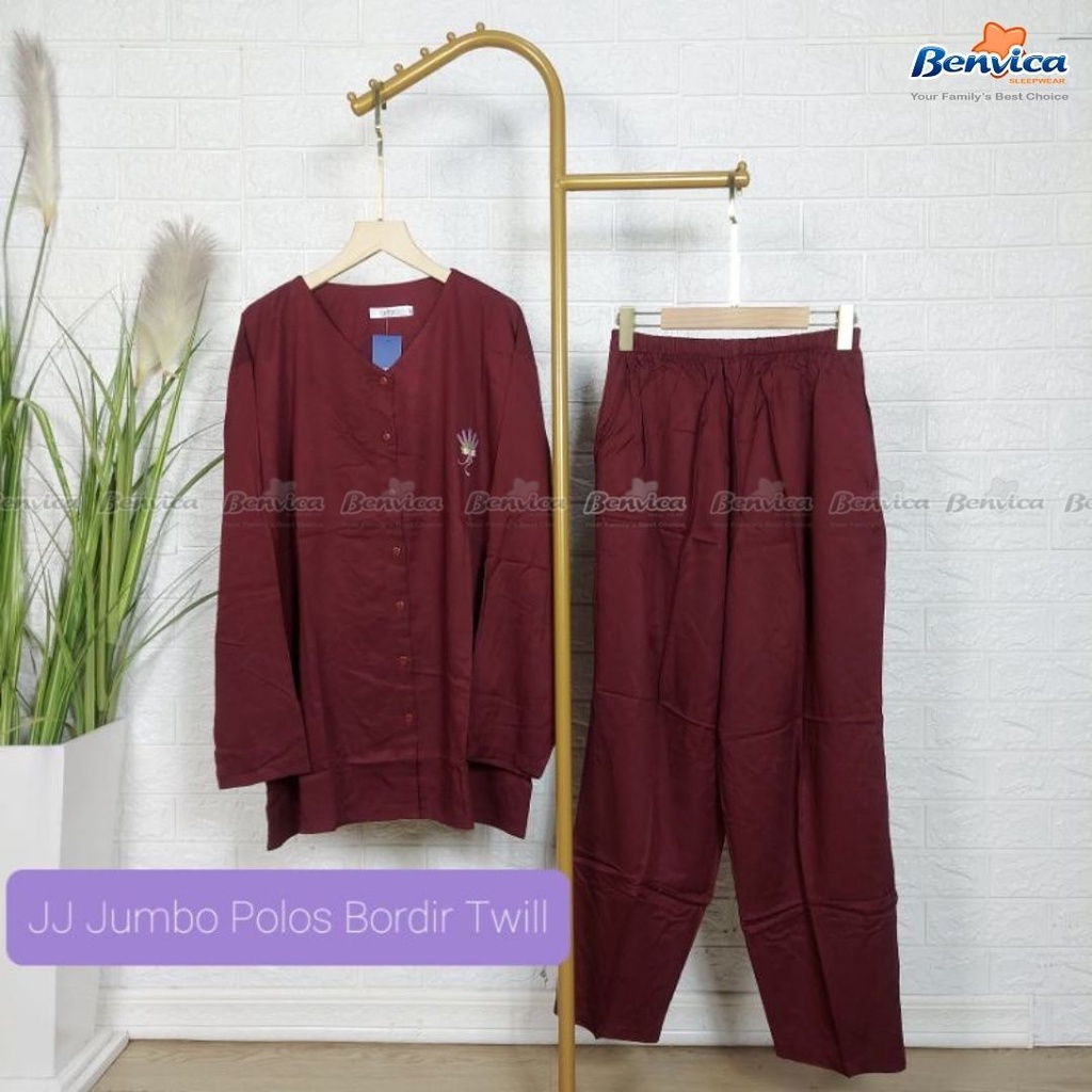 BAJU TIDUR PIYAMA JUMBO KATUN RAYON TWILL AMR