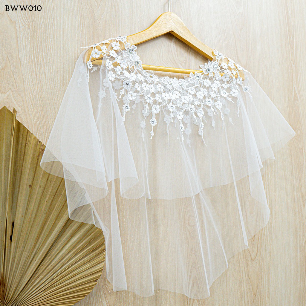 [PALING LARIS] BOLERO WEDDING BROKAT RENDA PUTIH WANITA KOREA MODERN BWW010