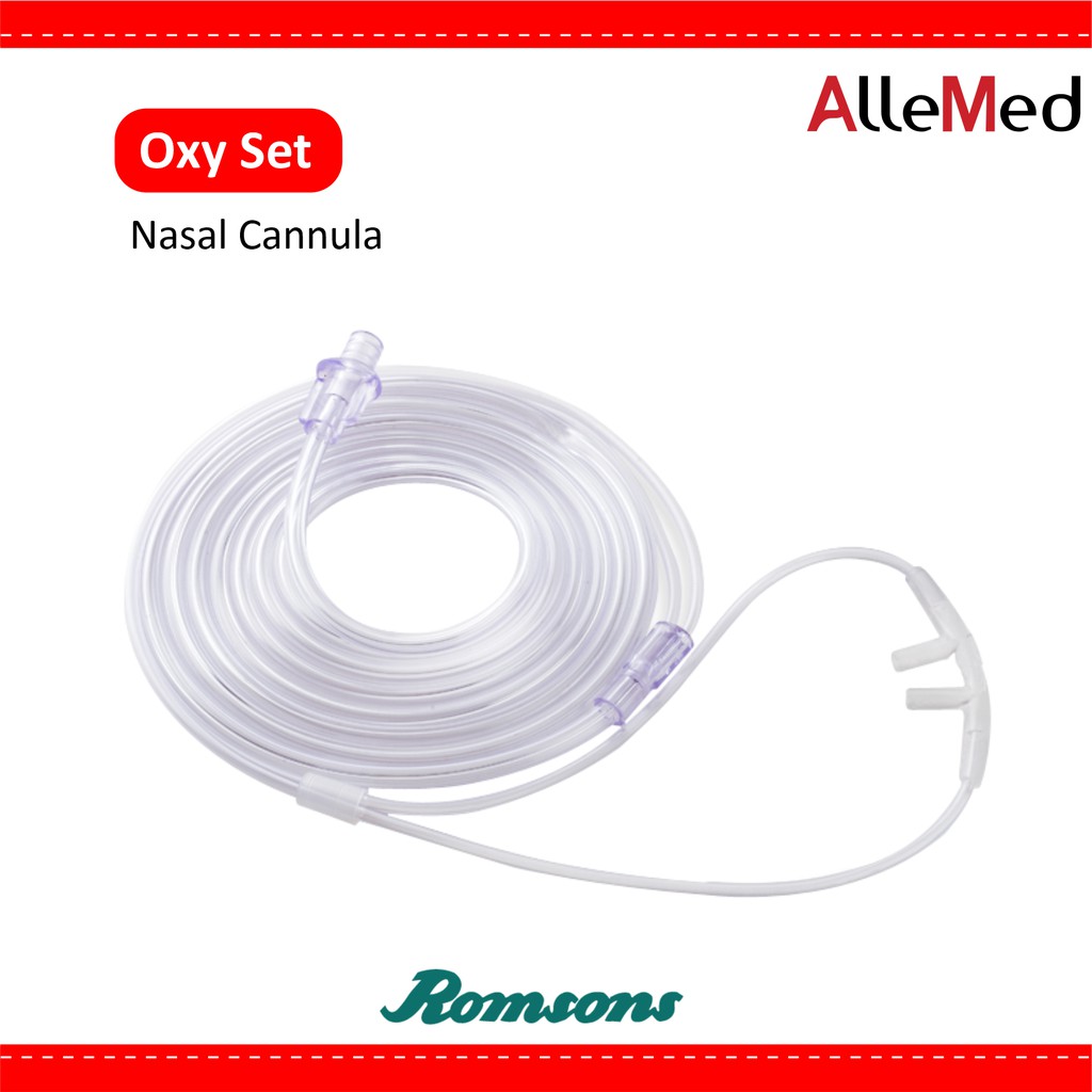 Jual Romsons Oxy Set Nasal Cannula Oxygen Cannula Twin Bore Shopee